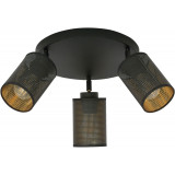 Bronx III Premium black&amp;gold ceiling spotlight Emibig
