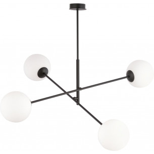 Linear IV opal&amp;black glass balls ceiling lamp Emibig