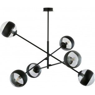 Linear Stripe VI transparent&amp;black glass balls ceiling lamp Emibig