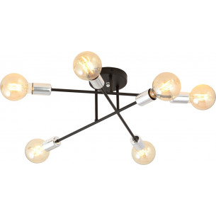 Veken VIB black&amp;silver ceiling lamp "bulbs" Emibig