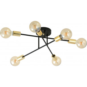 Veken VIB black&amp;gold ceiling lamp "bulbs" Emibig