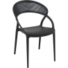 Stylowe Krzesło plastikowe z podłokietnikami Sunset Czarne Siesta do salonu i jadalni.