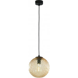 Cadix 21cm amber glass sphere pendant lamp tk lamping