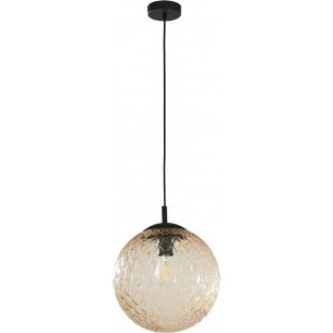 Lampa wisząca szklana kula Cadix 30cm bursztynowa TK Lighting