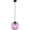 Cadix 21cm pink glass globe pendant lamp TK Lighting