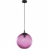 Cadix 30cm pink glass globe pendant lamp TK Lighting