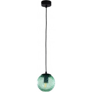 Cadix 14cm green glass sphere pendant lamp TK Lighting