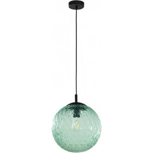 Cadix 30cm green glass globe pendant lamp TK Lighting