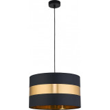 Lampa wisząca z abażurem glamour Paris 50cm czarno-złota TK Lighting