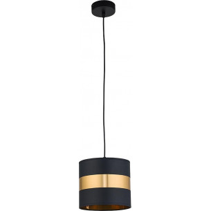 Paris 20cm black&amp;gold glamour pendant lamp with shade TK Lighting