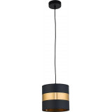 Lampa wisząca z abażurem glamour Paris 20cm czarno-złota TK Lighting