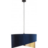 Lampa wisząca z abażurem Tercino 50cm granatowo-złota TK Lighting