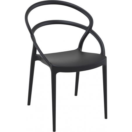 Pia black polypropylene chair Siesta