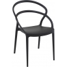 Pia black polypropylene chair Siesta