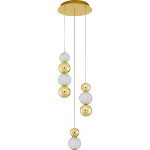 Conti LED III 30cm transparent&amp;gold glamour balls pendant lamp