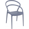Pia dark grey polypropylene chair Siesta