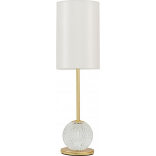 Jewels LED transparent&amp;gold glamour bedside lamp