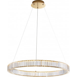 Lampa wisząca kryształowa glamour Queen LED 60cm przeźroczysty/złoty