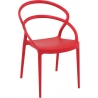 Stylowe Krzesło z tworzywa Pia Czerwone Siesta do salonu i jadalni.