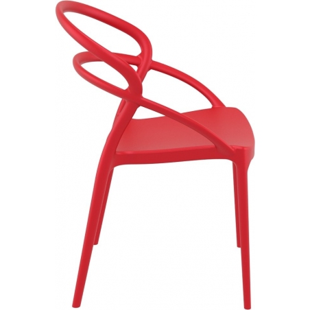 Stylowe Krzesło z tworzywa Pia Czerwone Siesta do salonu i jadalni.
