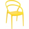 Stylowe Krzesło z tworzywa Pia Żółte Siesta do salonu i jadalni.