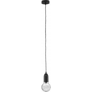 Denno black pendant lamp "bulb" on cable