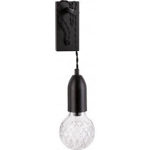 Denno black glamour pendant wall lamp