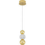 Lampa wiszące kule glamour Conti LED 14cm złoty/przeźroczysty