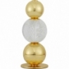 Conti LED transparent&amp;gold glamour table lamp