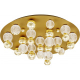 Conti LED 92cm transparent&amp;gold glamour ceiling lamp