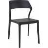 Stylowe Krzesło z tworzywa Snow Czarne Siesta do salonu i jadalni.