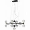 Lampa wisząca szklane kule glamour Alice LED IX przeźroczysty/czarny