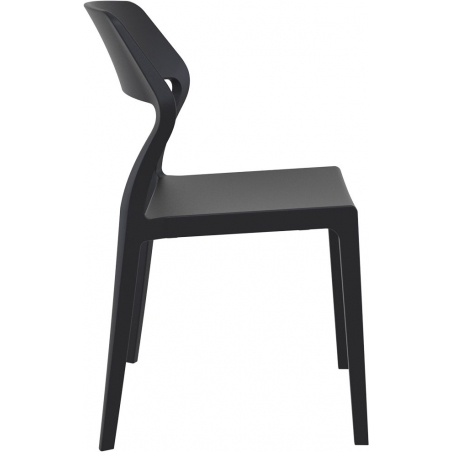 Snow black polypropylene chair Siesta