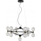 Alice LED XIII transparent&amp;black glass balls pendant chandelier