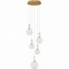 Grap LED V white&amp;gold glamour glass balls pendant lamp