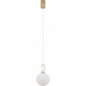 Grap LED 18cm white&amp;gold glamour glass ball pendant lamp