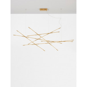 Lampa wisząca nowoczesna Strise LED 180cm mosiężna 2