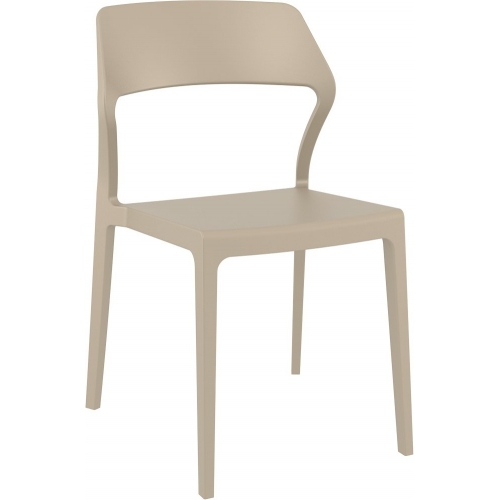 Snow beige polypropylene chair Siesta