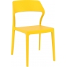 Stylowe Krzesło z tworzywa Snow Żółte Siesta do salonu i jadalni.