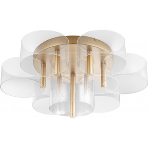 Tommeo LED 61.7cm transparent&amp;brass modern ceiling lamp