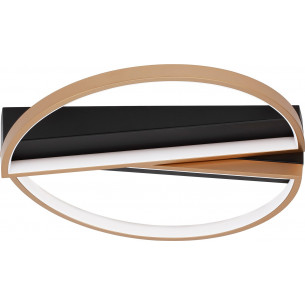 Zeo II LED black&amp;brass modern glamour ceiling lamp