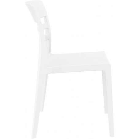 Stylowe Krzesło z tworzywa Moon Białe Siesta do salonu i jadalni.