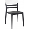 Moon black&amp;transparent polypropylene chair Siesta