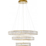 Queen LED III 80cm transparent&amp;gold glamour crystal pendant light