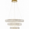 Queen LED III 80cm transparent&amp;gold glamour crystal pendant light