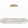 Queen LED 92cm transparent&amp;gold glamour crystal pendant light