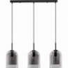 Duo III smoked glass retro glass pendant lamp on bar
