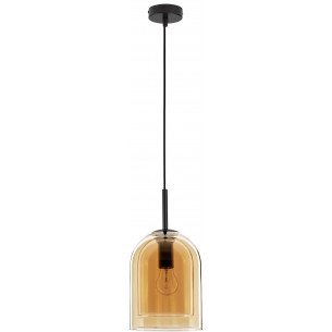 Lamp Duo 18cm amber retro glass pendant