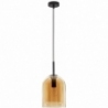 Lamp Duo 18cm amber retro glass pendant