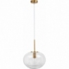Lenart 28cm transparent&amp;brass retro glass balls pendant lamp